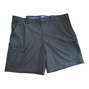 NWT Chaps Black Flat Front Performance Shorts